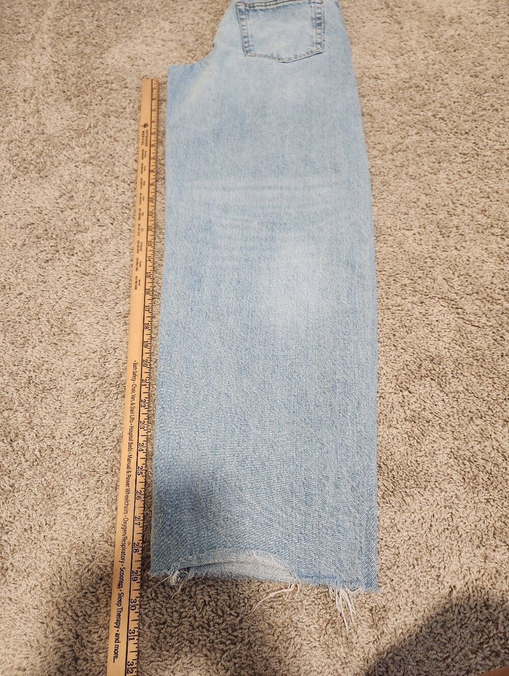 ZARA Mid-Rise Tapered Fit Balloon Jeans Light blue Size 2 - Picture 7 of 7